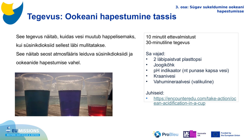 Tegevus: Ookeani hapestumine tassis 