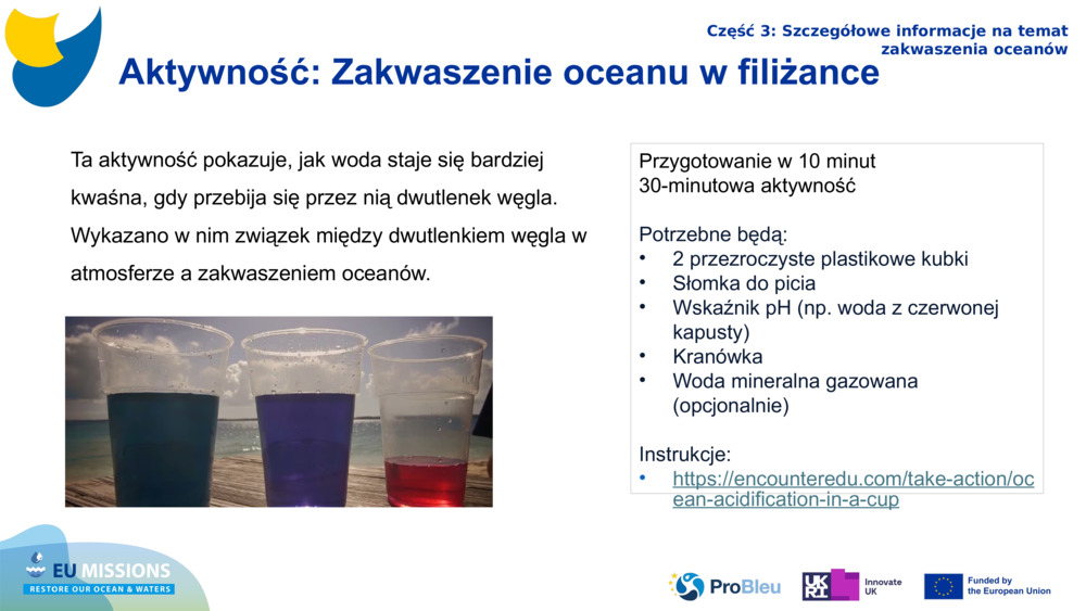 Aktywność: Zakwaszenie oceanu w filiżance 