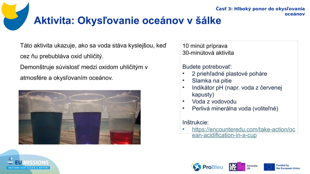 Aktivita: Okysľovanie oceánov v šálke 