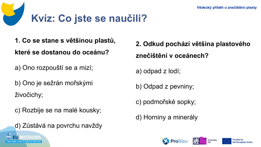 Kvíz: Co jste se naučili?