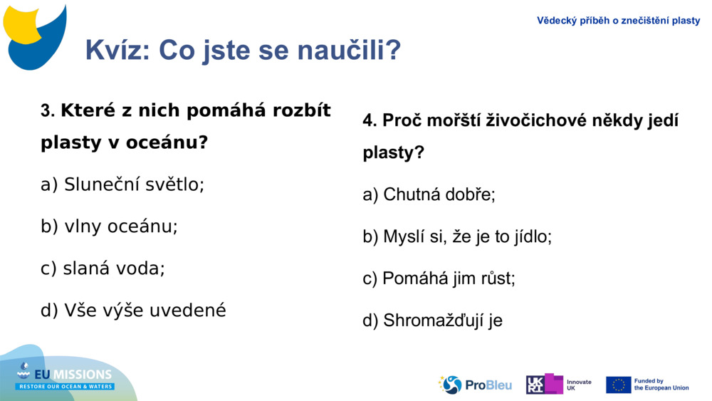 Kvíz: Co jste se naučili?