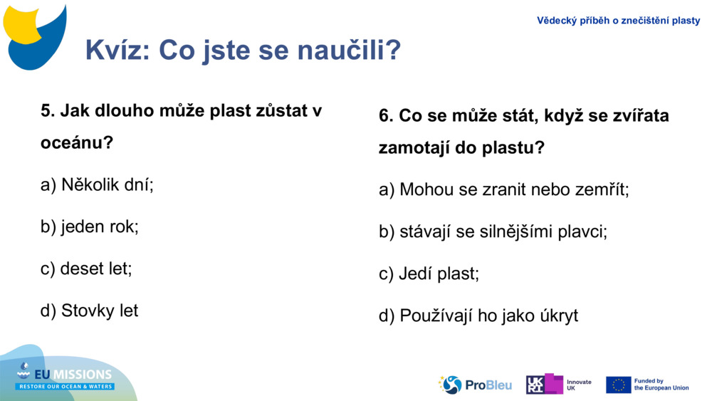 Kvíz: Co jste se naučili?