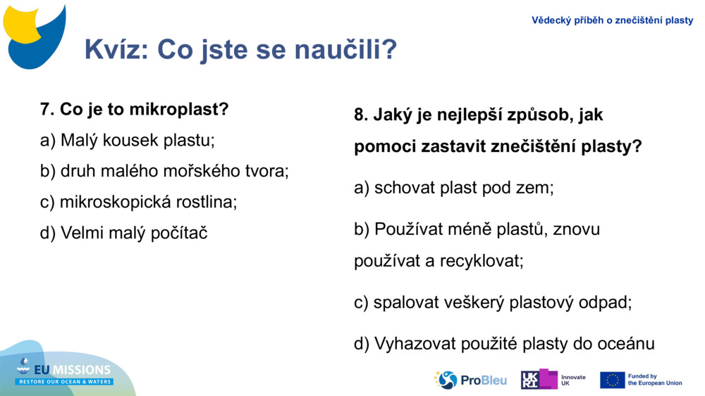 Kvíz: Co jste se naučili?