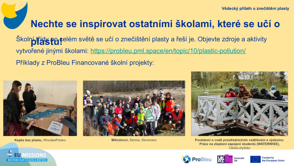 Nechte se inspirovat ostatními školami, které se učí o plastu!