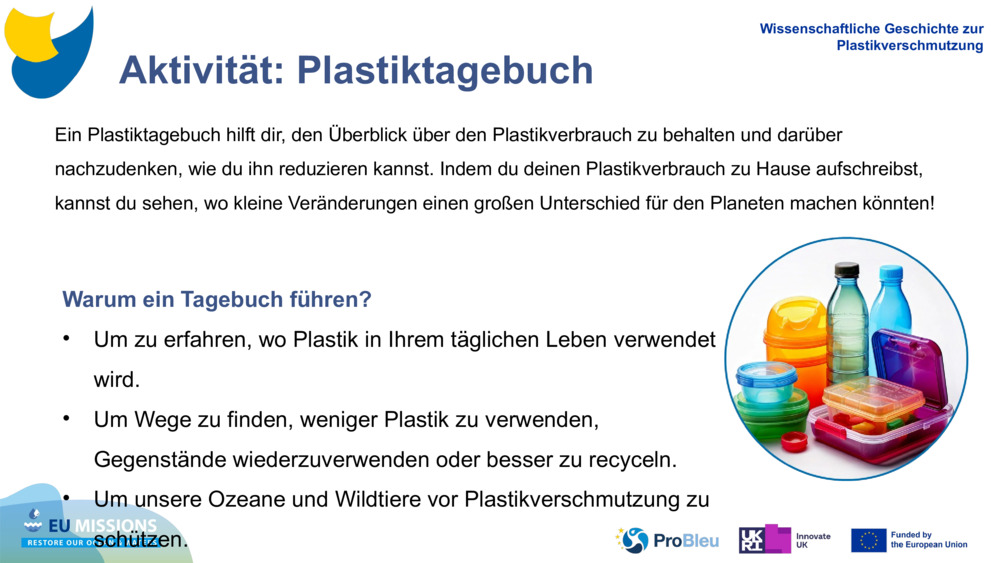 Aktivität: Plastiktagebuch