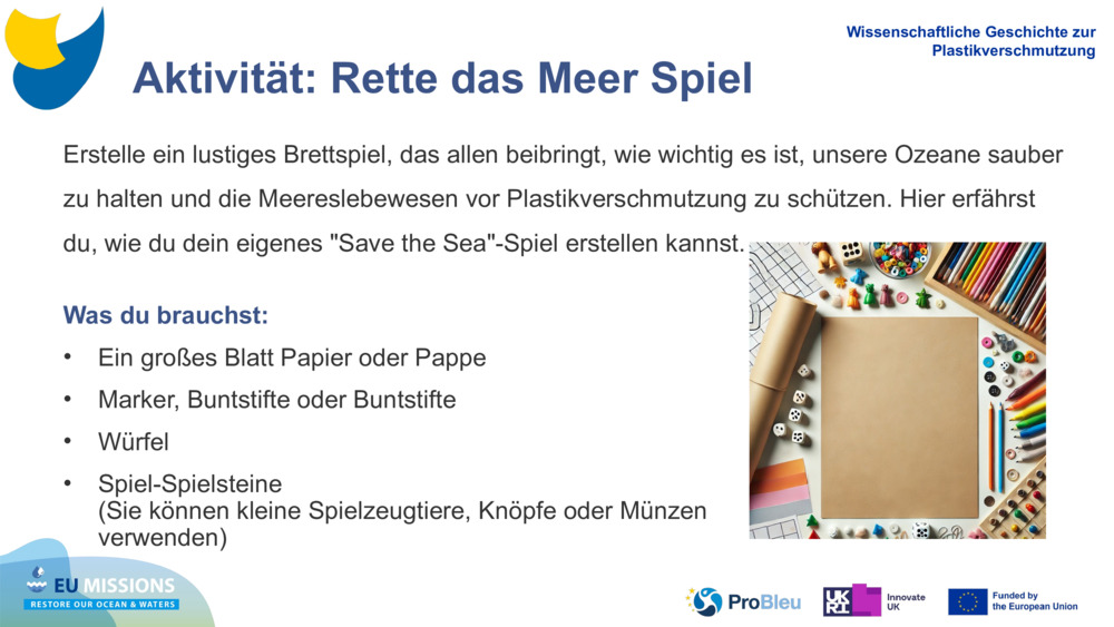 Aktivität: Rette das Meer Spiel