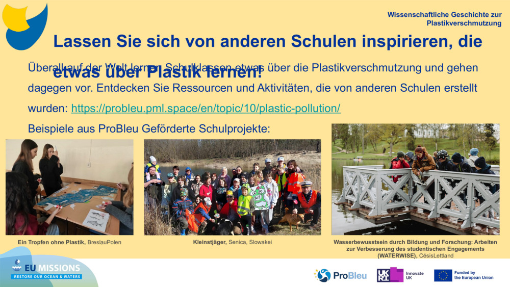 Lassen Sie sich von anderen Schulen inspirieren, die etwas über Plastik lernen!