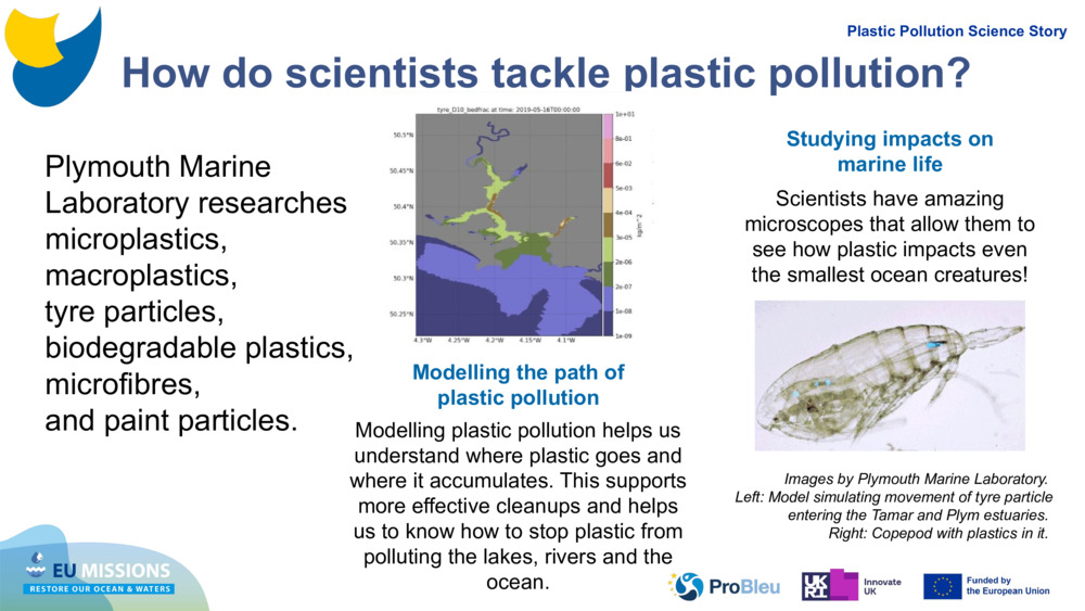 How do scientists tackle plastic pollution?