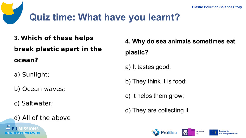 Quiz time: What have you learnt?