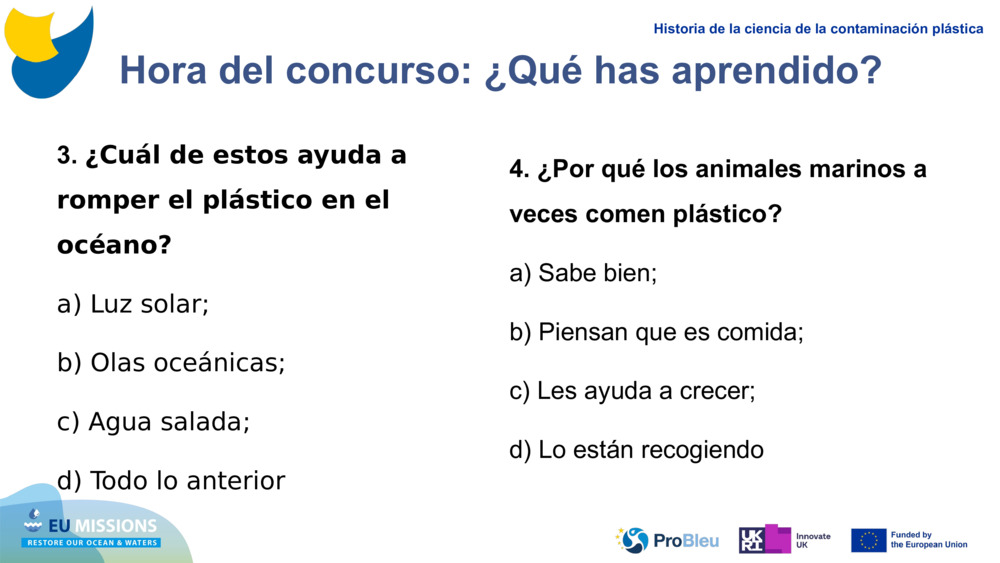 Hora del concurso: ¿Qué has aprendido?