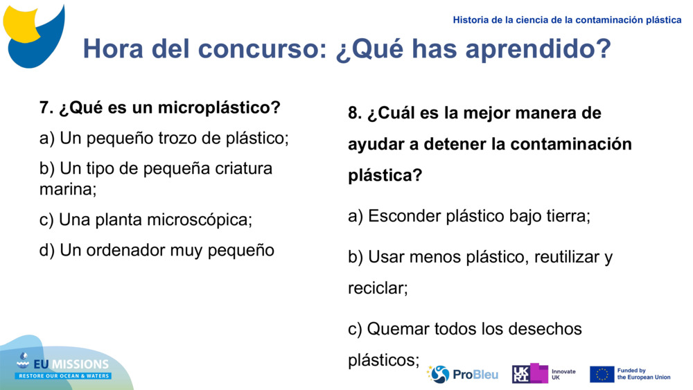 Hora del concurso: ¿Qué has aprendido?