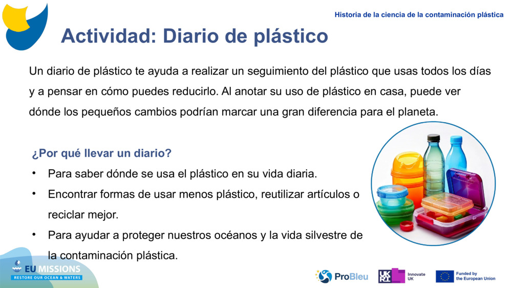 Actividad: Diario de plástico