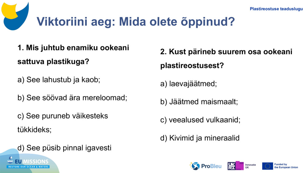 Viktoriini aeg: Mida olete õppinud?