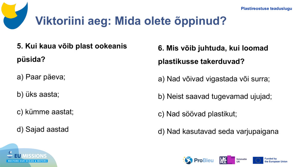 Viktoriini aeg: Mida olete õppinud?