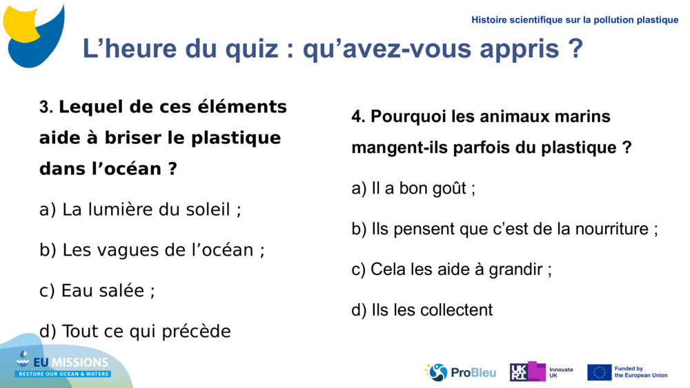L’heure du quiz : qu’avez-vous appris ?