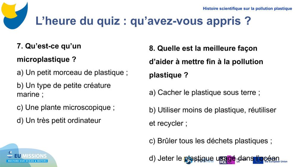 L’heure du quiz : qu’avez-vous appris ?