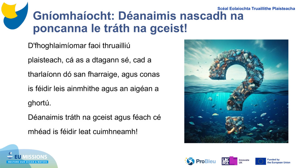 Gníomhaíocht: Déanaimis nascadh
