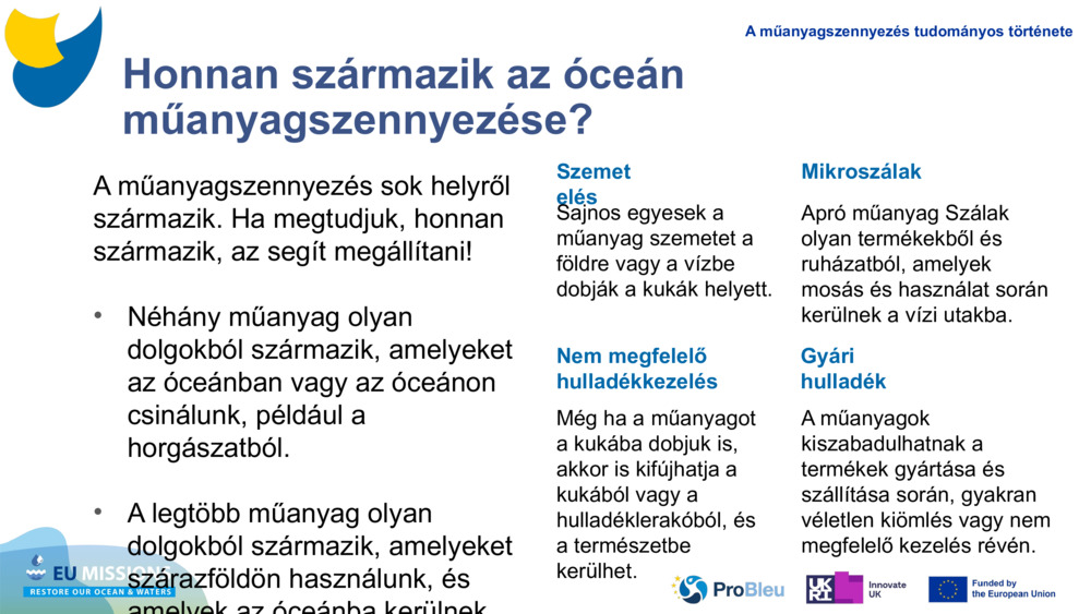 A műanyagszennyezés sok helyről származik. Ha megtudjuk, honnan származik, az segít megállítani!