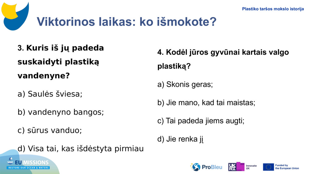Viktorinos laikas: ko išmokote?