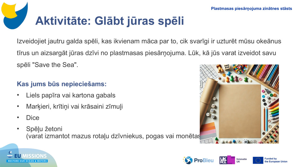 Aktivitāte: Glābt jūras spēli