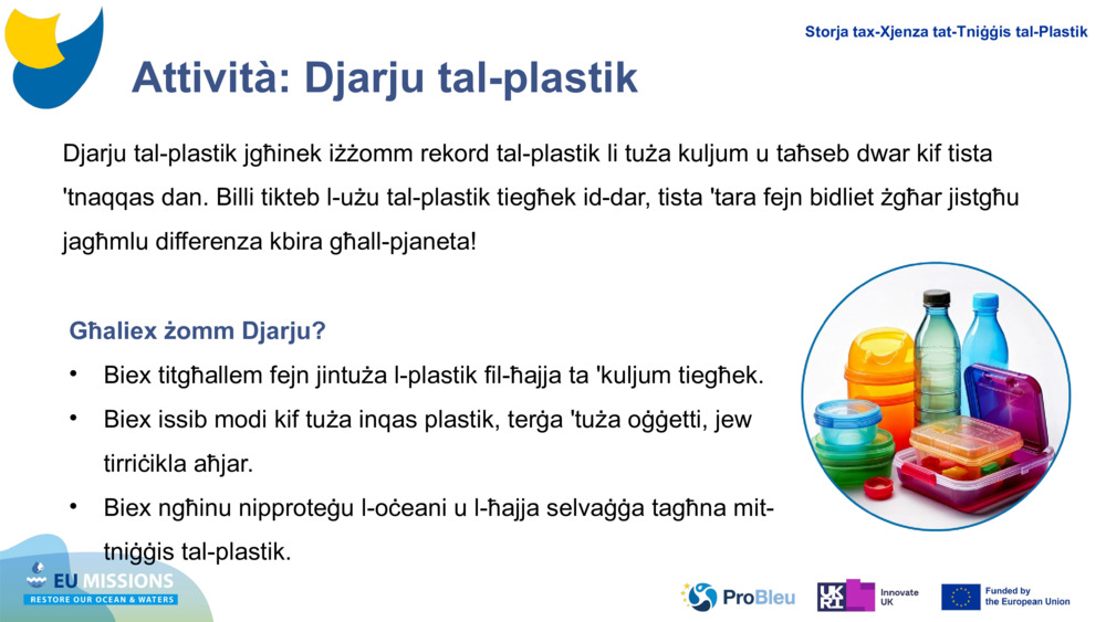 Attività: Djarju tal-plastik