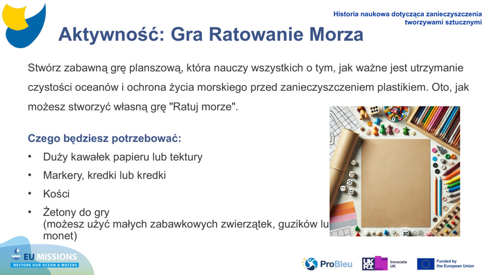 Aktywność: Gra Ratowanie Morza