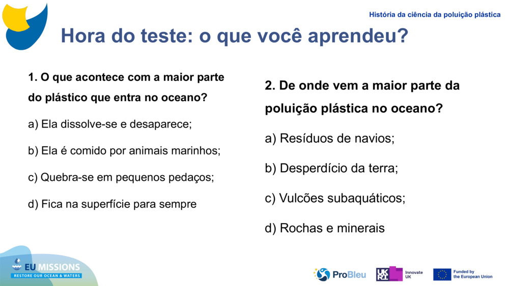Hora do teste: o que você aprendeu?