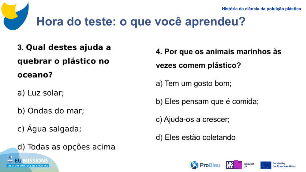 Hora do teste: o que você aprendeu?