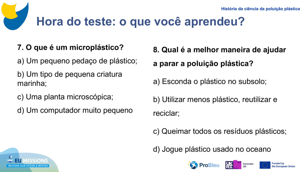 Hora do teste: o que você aprendeu?