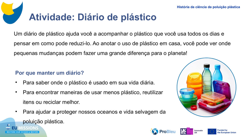 Atividade: Diário de plástico