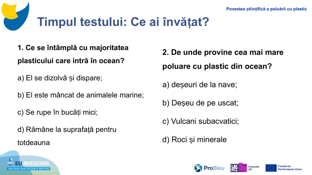 Timpul testului: Ce ai învățat?