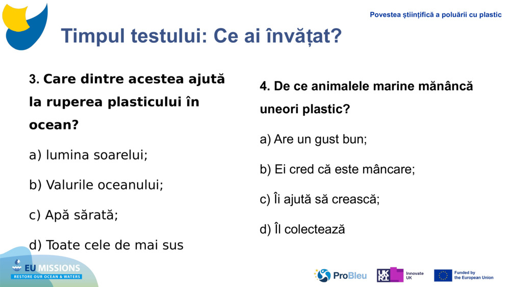 Timpul testului: Ce ai învățat?