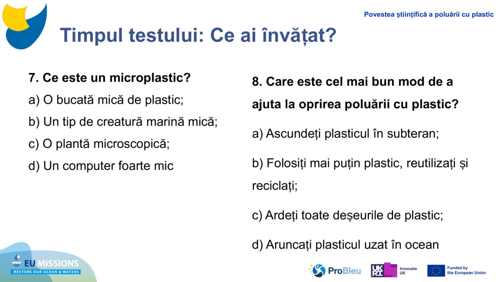 Timpul testului: Ce ai învățat?