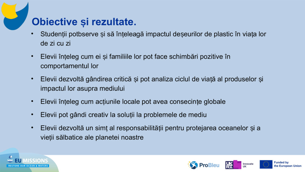 Obiective și rezultate