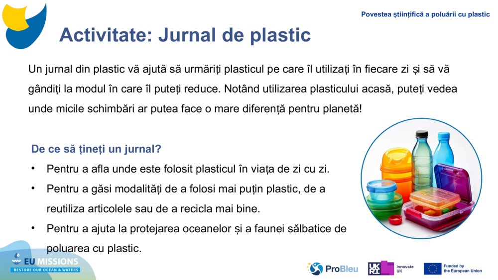 Activitate: Jurnal de plastic