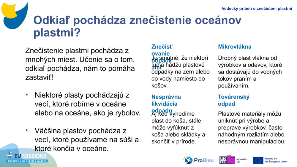 Znečistenie plastmi pochádza z mnohých miest. Učenie sa o tom, odkiaľ pochádza, nám to pomáha zastaviť!