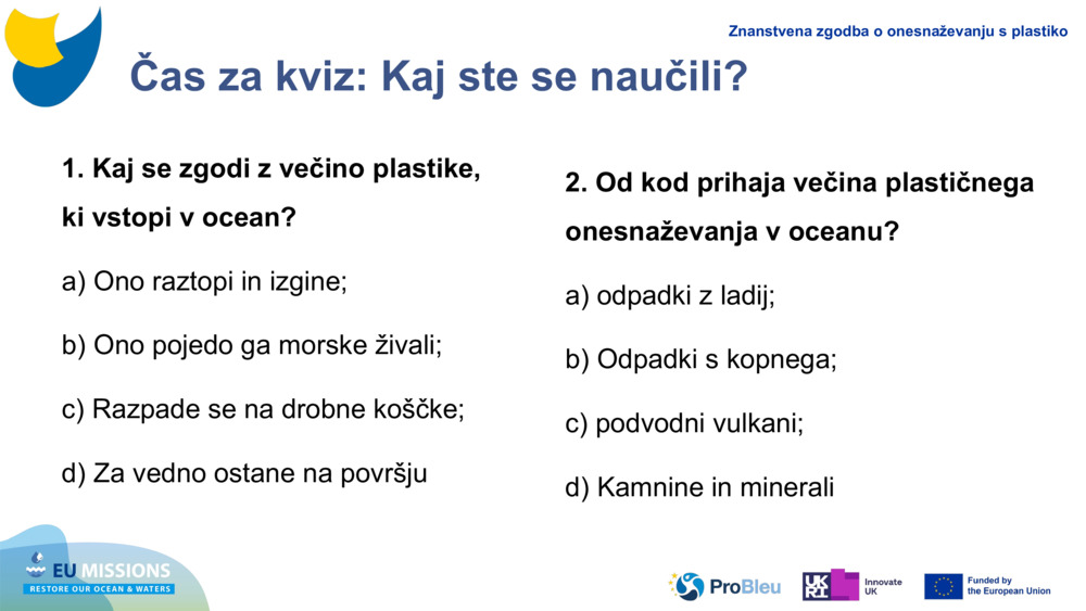 Čas za kviz: Kaj ste se naučili?