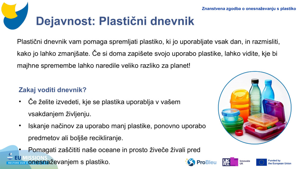 Dejavnost: Plastični dnevnik