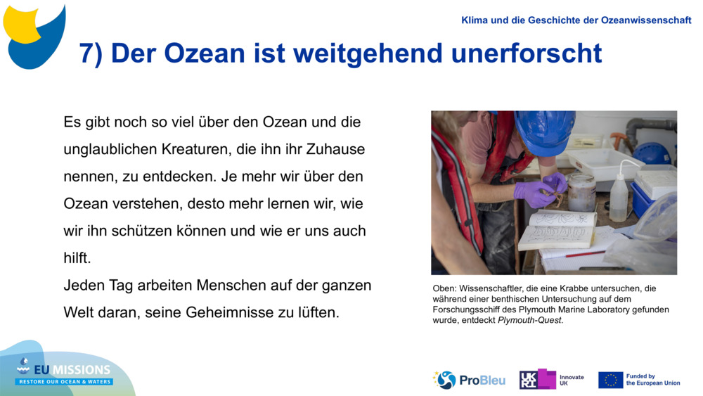 7) Der Ozean ist weitgehend unerforscht