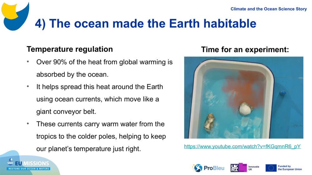 4) The ocean made the Earth habitable