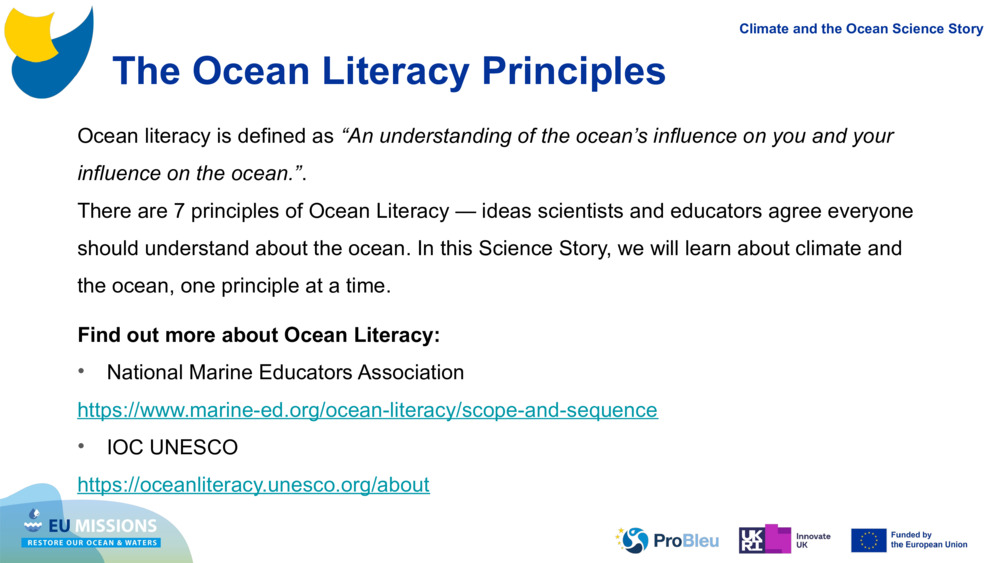 The Ocean Literacy Principles