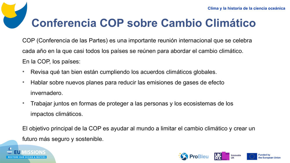 Conferencia COP sobre Cambio Climático 