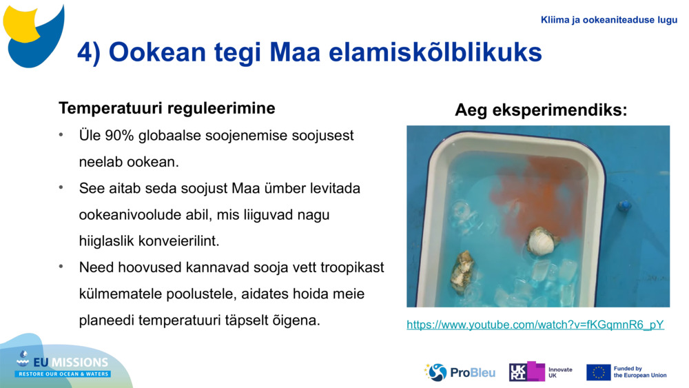 4) Ookean tegi Maa elamiskõlblikuks