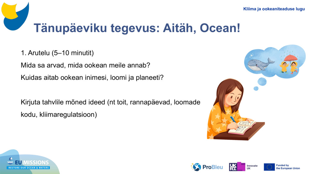 Tänupäeviku tegevus: Aitäh, Ocean!