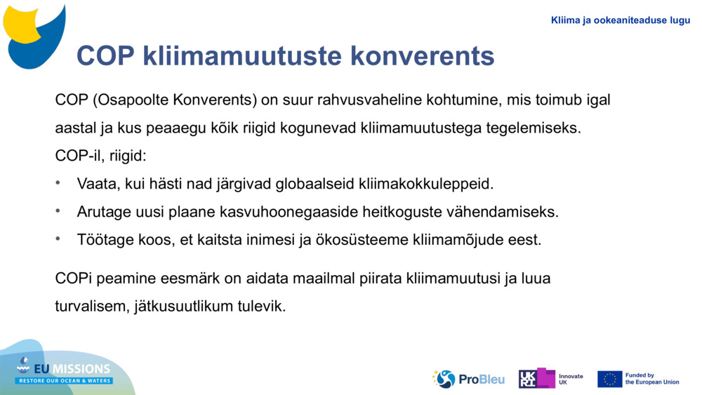 COP kliimamuutuste konverents 