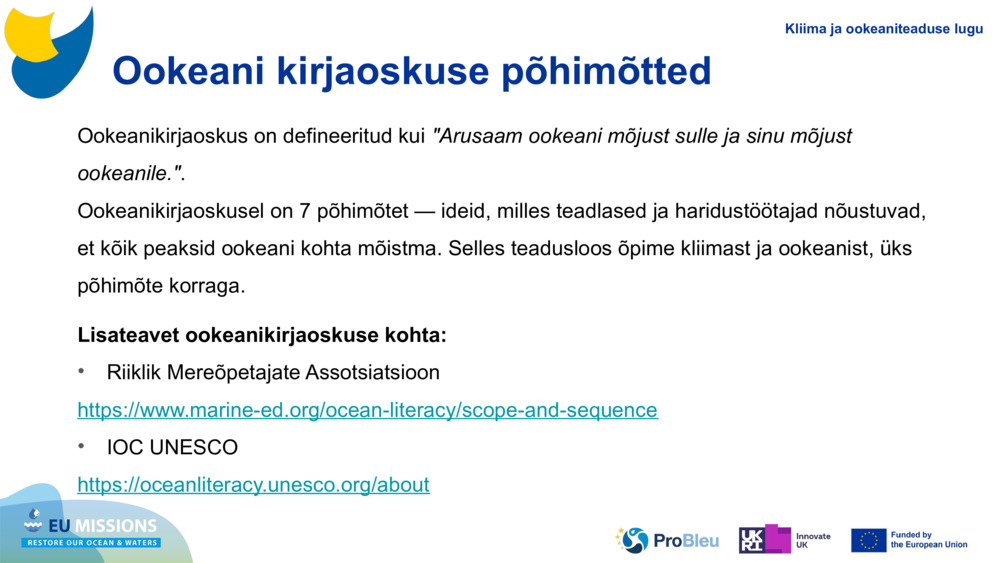 Ookeani kirjaoskuse põhimõtted