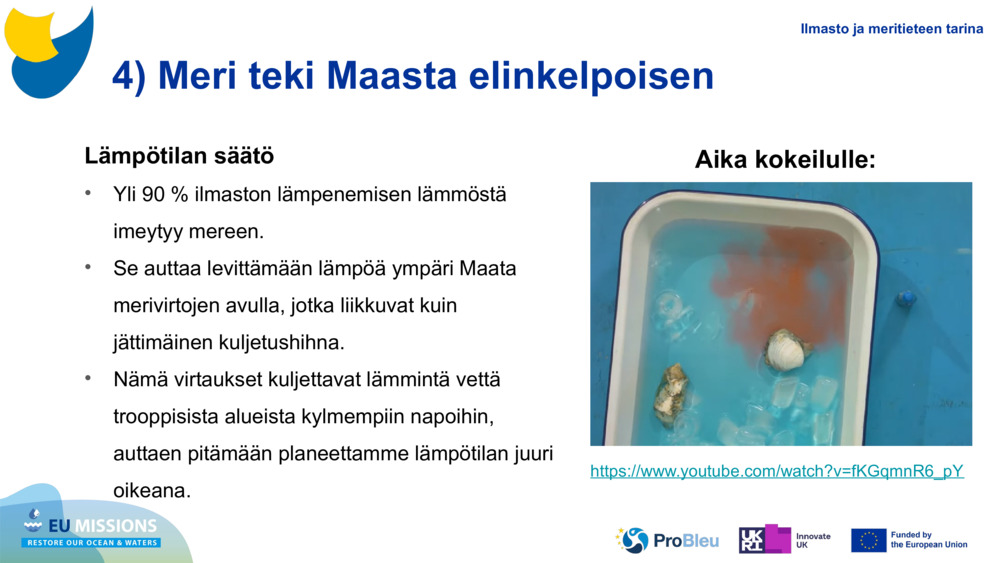 4) Meri teki Maasta elinkelpoisen