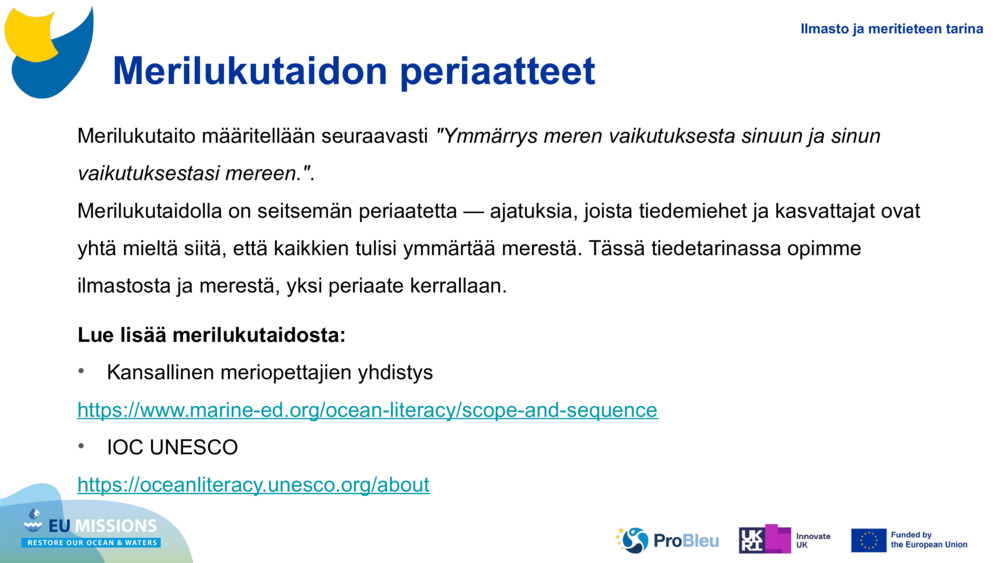 Merilukutaidon periaatteet