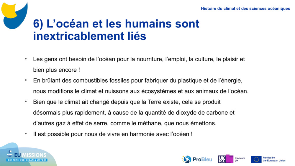 6) L’océan et les humains sont inextricablement liés