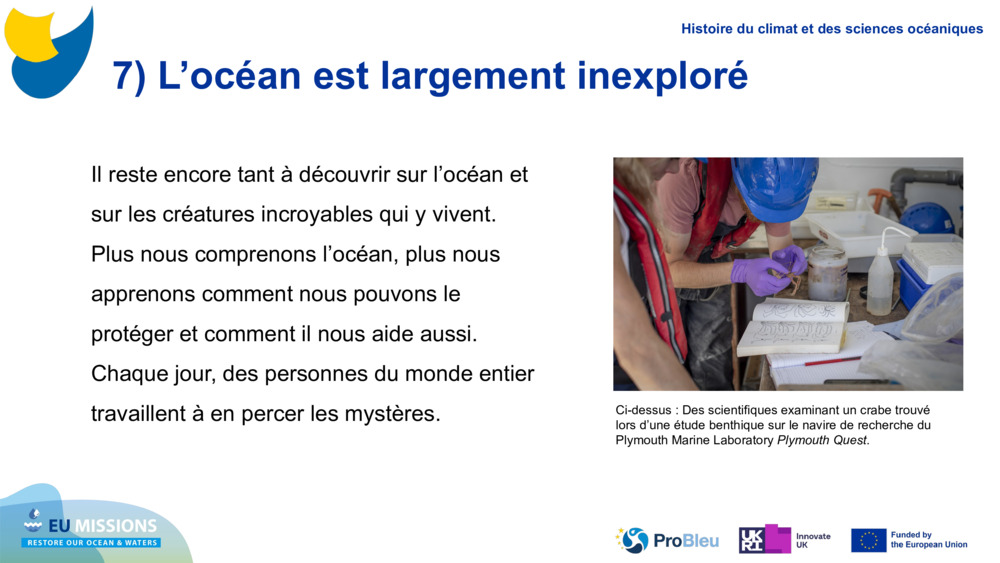 7) L’océan est largement inexploré